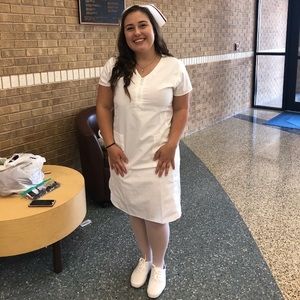 Dresses | Sale Nurses Pinning White Scrub Dress | Poshmark